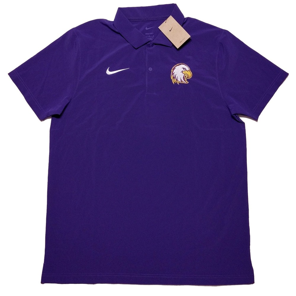 NIKE Montverde Academy Eagles Polo Shirt Purple Men's Large L ~‎ New
